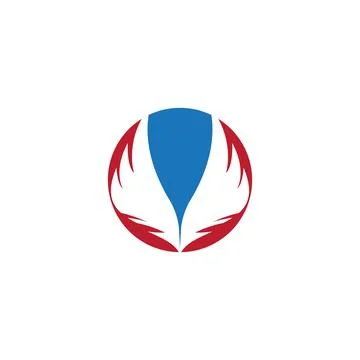 Falcon Wing Logo Template vector Illustrazione stock