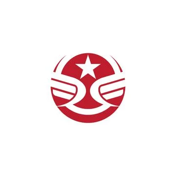 Falcon Wing Logo Template vector Illustrazione stock