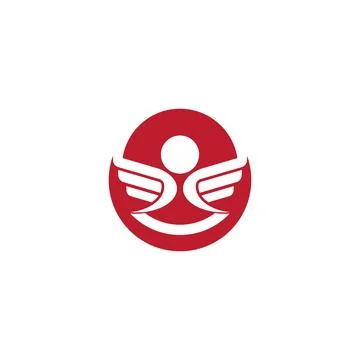 Falcon Wing Logo Template vector Illustrazione stock