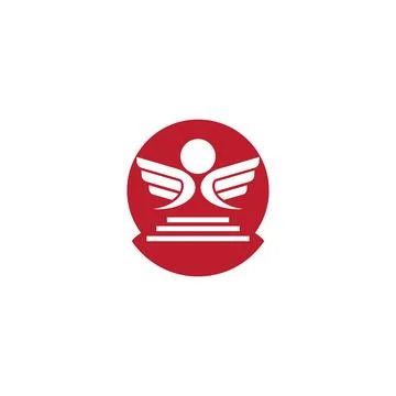 Falcon Wing Logo Template vector Illustrazione stock