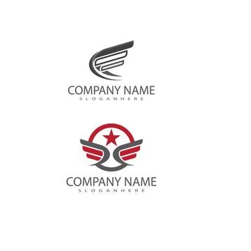 Falcon Wing Logo Template vector Illustrazione stock
