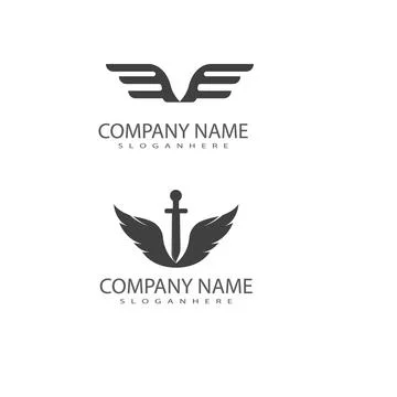 Falcon Wing Logo Template vector Illustrazione stock