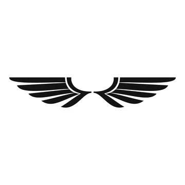 Falcon wings icon, simple style Stock Illustration
