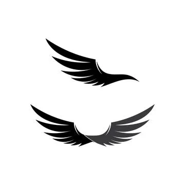 Falcon Wings Logo Template vector icon logo design app Illustrazione stock