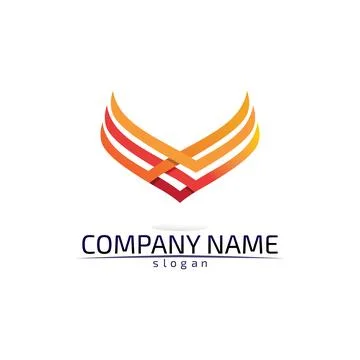Falcon Wings Logo Template vector icon logo design app Illustrazione stock