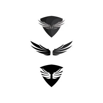 Falcon Wings Logo Template vector icon logo design app Illustrazione stock