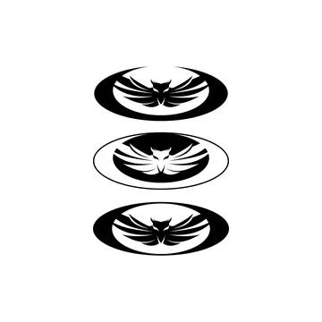 Falcon Wings Logo Template vector icon logo design app Illustrazione stock