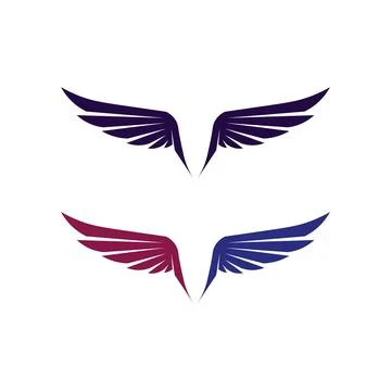 Falcon Wings Logo Template vector icon logo design app Illustrazione stock