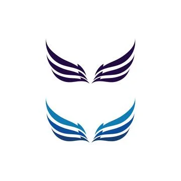 Falcon Wings Logo Template vector icon logo design app Illustrazione stock