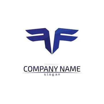 Falcon Wings Logo Template vector icon logo design app Illustrazione stock