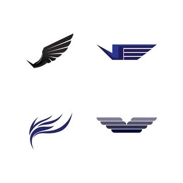Falcon Wings Logo Template vector icon logo design app Stock Illustration