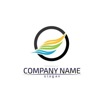 Falcon Wings Logo Template vector icon logo design app Illustrazione stock