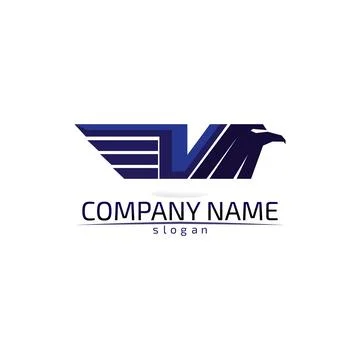 Falcon Wings Logo Template vector icon logo design app Illustrazione stock
