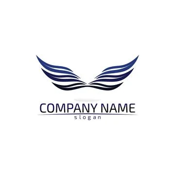 Falcon Wings Logo Template vector icon logo design app Illustrazione stock