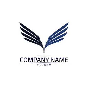 Falcon Wings Logo Template vector icon logo design app Illustrazione stock