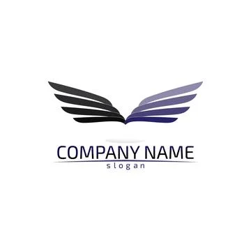 Falcon Wings Logo Template vector icon logo design app Illustrazione stock