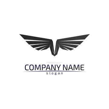 Falcon Wings Logo Template vector icon logo design app 스톡 일러스트