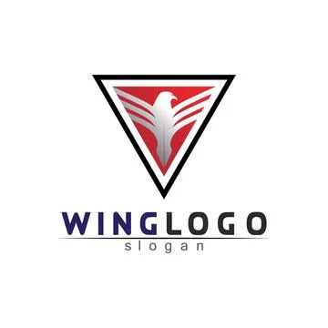 Falcon Wings Logo Template vector icon logo design app Illustrazione stock