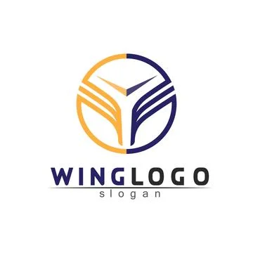 Falcon Wings Logo Template vector icon logo design app Illustrazione stock