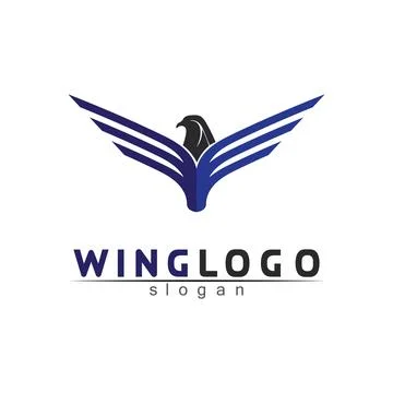Falcon Wings Logo Template vector icon logo design app Illustrazione stock
