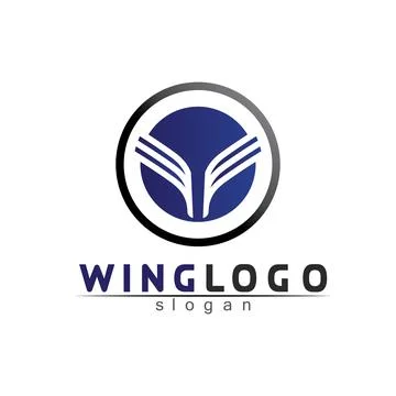 Falcon Wings Logo Template vector icon logo design app Illustrazione stock
