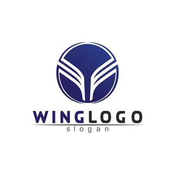 Falcon Wings Logo Template vector icon logo design app Illustrazione stock