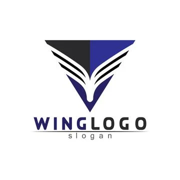 Falcon Wings Logo Template vector icon logo design app Illustrazione stock