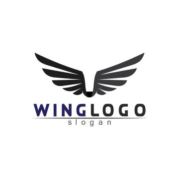 Falcon Wings Logo Template vector icon logo design app 스톡 일러스트