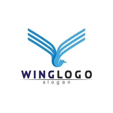 Falcon Wings Logo Template vector icon logo design app Illustrazione stock