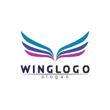 Falcon Wings Logo Template vector icon logo design app Illustrazione stock