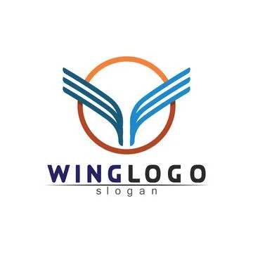 Falcon Wings Logo Template vector icon logo design app Illustrazione stock