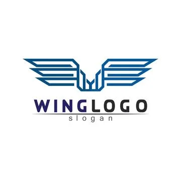 Falcon Wings Logo Template vector icon logo design app Illustrazione stock