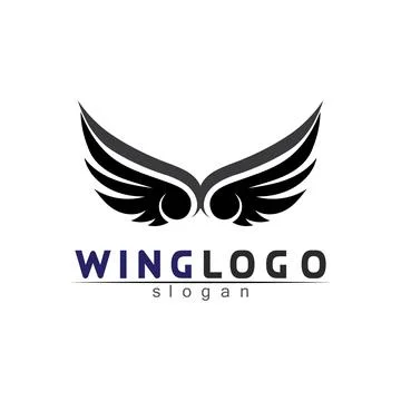 Falcon Wings Logo Template vector icon logo design app Illustrazione stock