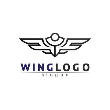 Falcon Wings Logo Template vector icon logo design app Illustrazione stock