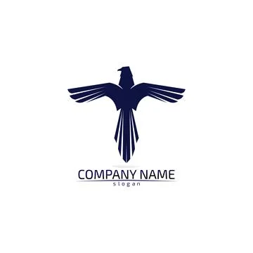 Falcon Wings Logo Template vector icon logo design app Illustrazione stock