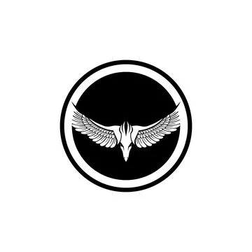 Falcon Wings Logo Template vector icon logo design app Illustrazione stock