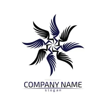 Falcon Wings Logo Template vector icon logo design app 스톡 일러스트