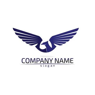 Falcon Wings Logo Template vector icon logo design app Stock Illustration