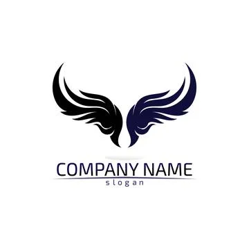 Falcon Wings Logo Template vector icon logo design app Illustrazione stock