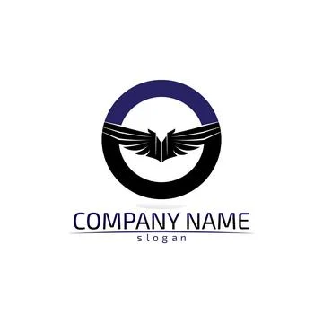 Falcon Wings Logo Template vector icon logo design app Stock Illustration