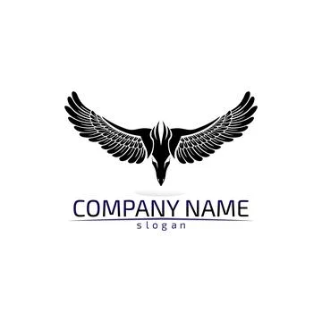 Falcon Wings Logo Template vector icon logo design app Illustrazione stock