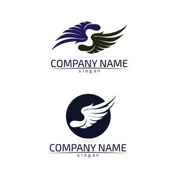 Falcon Wings Logo Template vector icon logo design app 스톡 일러스트