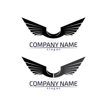 Falcon Wings Logo Template vector icon logo design app Illustrazione stock