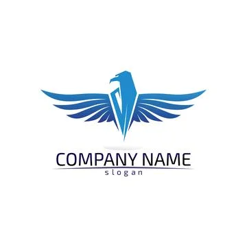 Falcon Wings Logo Template vector icon logo design app Illustrazione stock