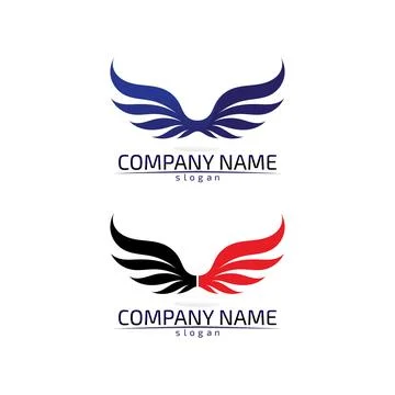 Falcon Wings Logo Template vector icon logo design app Illustrazione stock