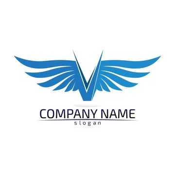 Falcon Wings Logo Template vector icon logo design app Illustrazione stock