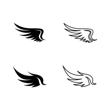 Falcon Wings Logo Template vector icon logo design app Illustrazione stock