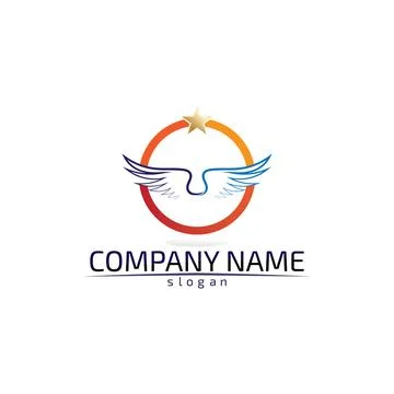Falcon Wings Logo Template vector icon logo design app Stock Illustration