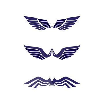 Falcon Wings Logo Template vector icon logo design app 스톡 일러스트