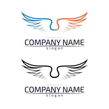 Falcon Wings Logo Template vector icon logo design app Illustrazione stock